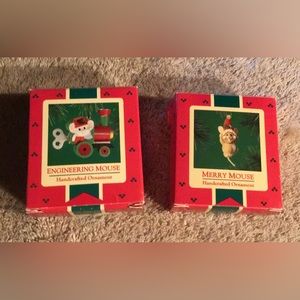 Vintage Hallmark Miniature Mouse Ornaments